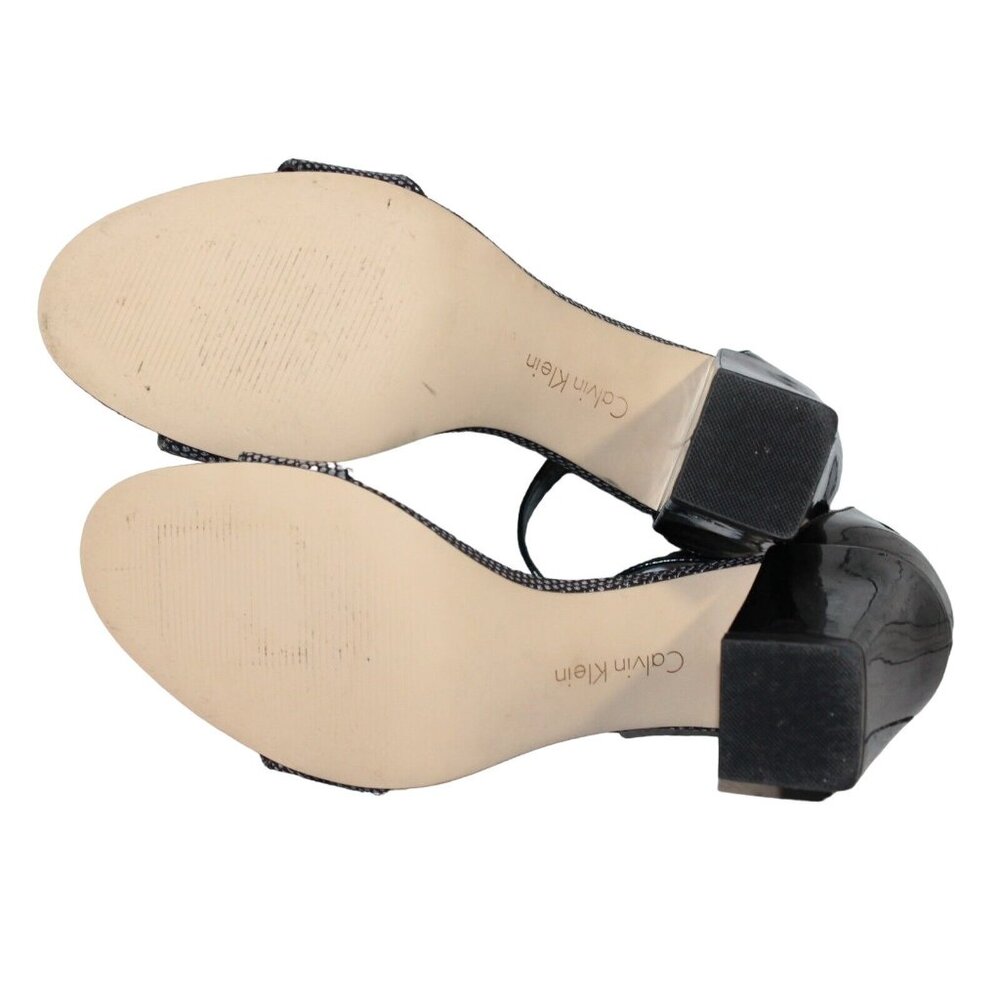 Calvin Klein Women Sz 8.5M Peep Toe Strappy Block - Picture 8 of 12